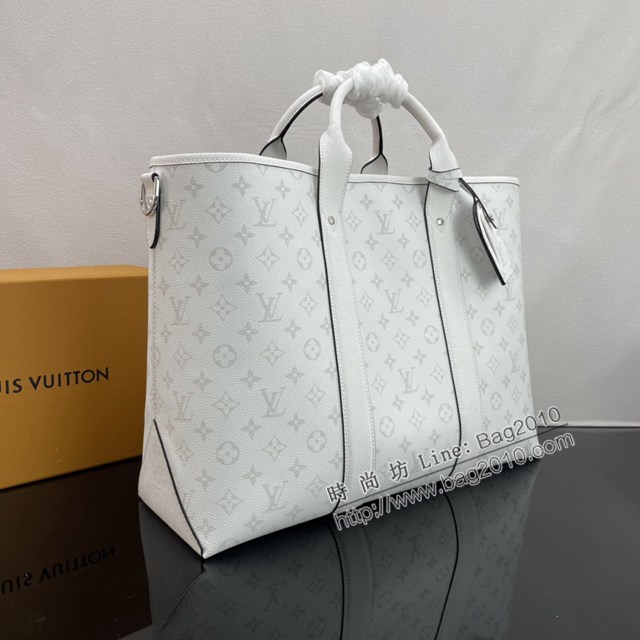 Lv路易威登2023專櫃新款Weekend Tote手袋 LV白花男士手提托特購物袋 M30919 ydh5133
